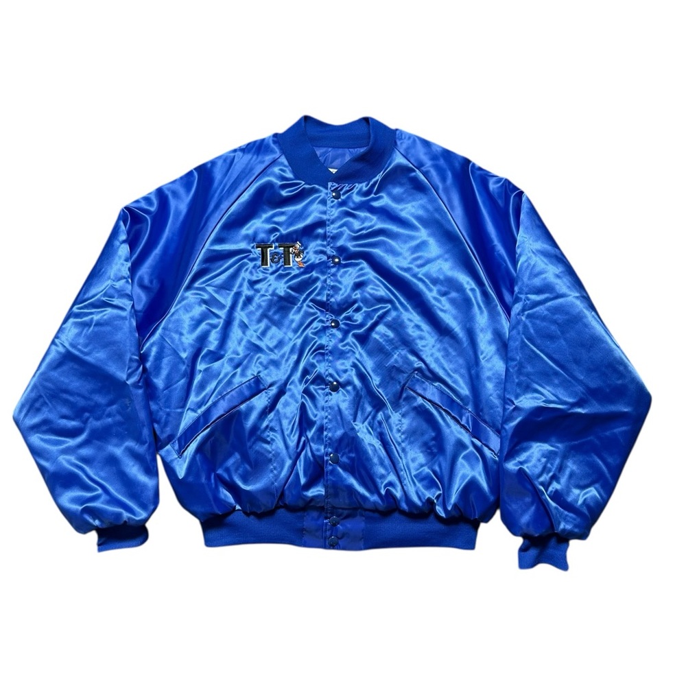 Vintage King Louie Pro Fit Nylon T&T Donald Duck Bomber Jacket - Mens Sz XL Blue